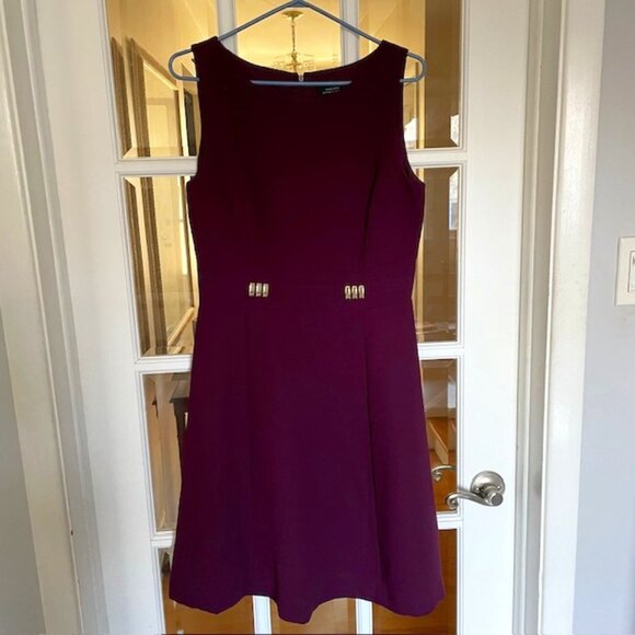 Tahari Arthur S Levine Plum Dress - Picture 1 of 4